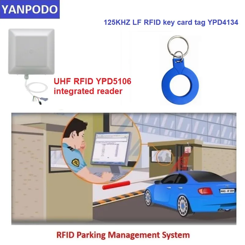 YANPODO UHF RFID 860-960MHz 125KHZ key tag Keyfob tag ABS Alien H3 Chip 3-10cm range for Vehicle Personal Access Control System