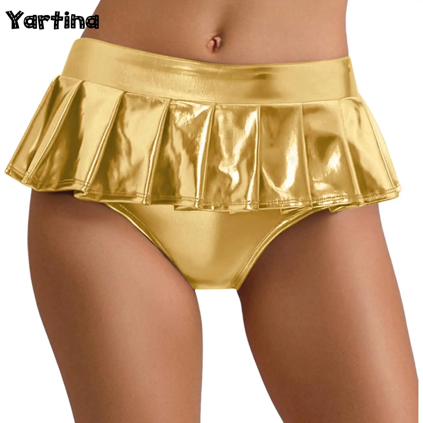 

Sexy Womens Micro Mini Skirt Pleated Skirted Underwear Culottes Rave Party Pole Dance Club Wear