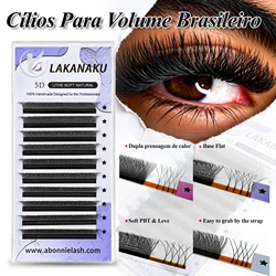 LAKANAKU 6D W Shaped L M Curl Cilios 5D W Clover Russian Eyelashes Extension Volume Lashes Extension Angle W Shape Mink Lashes