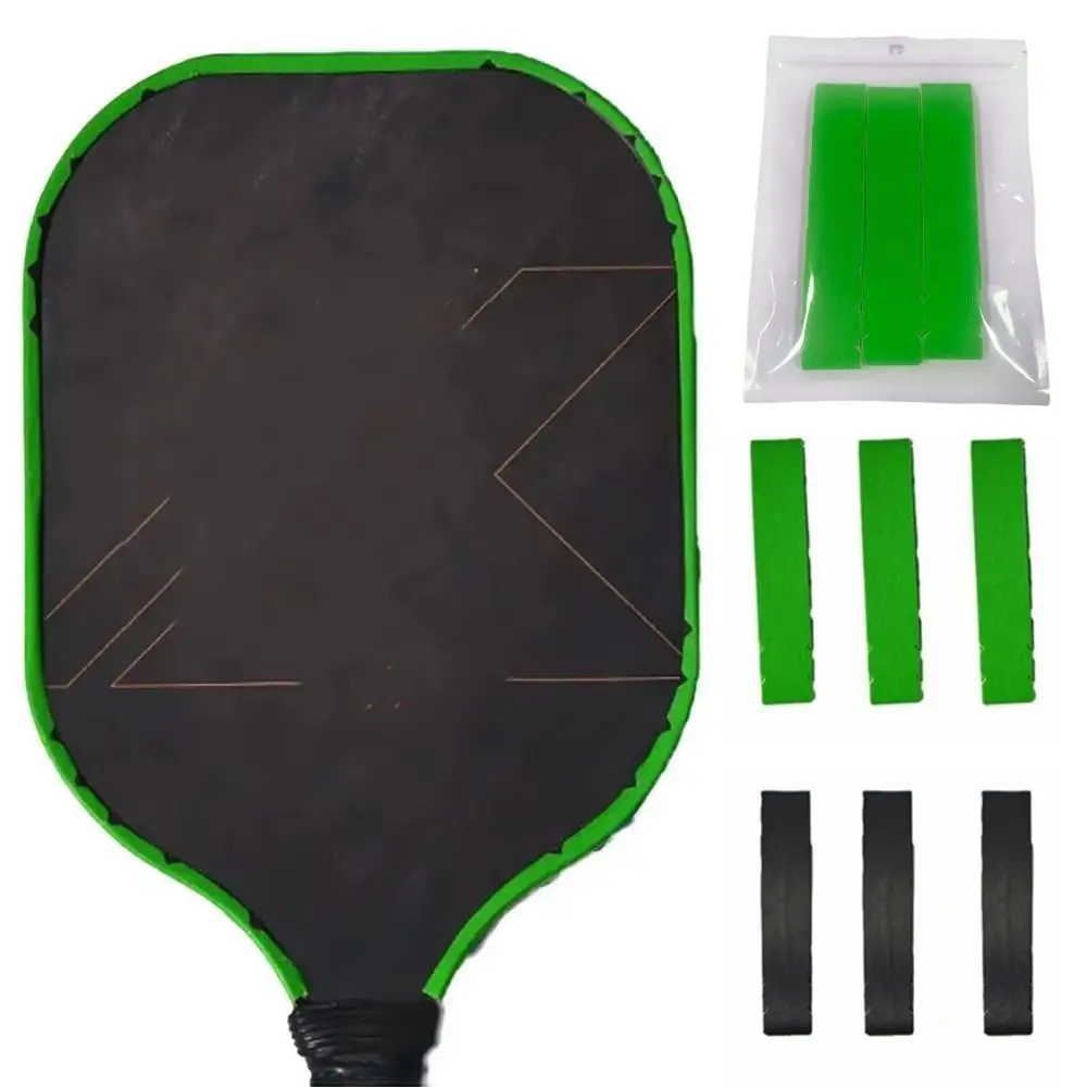3Pcs PU Pickleball Paddle Protection Tape Thickened Curved Fit Racket Protection Strip Wear Resistant DIY