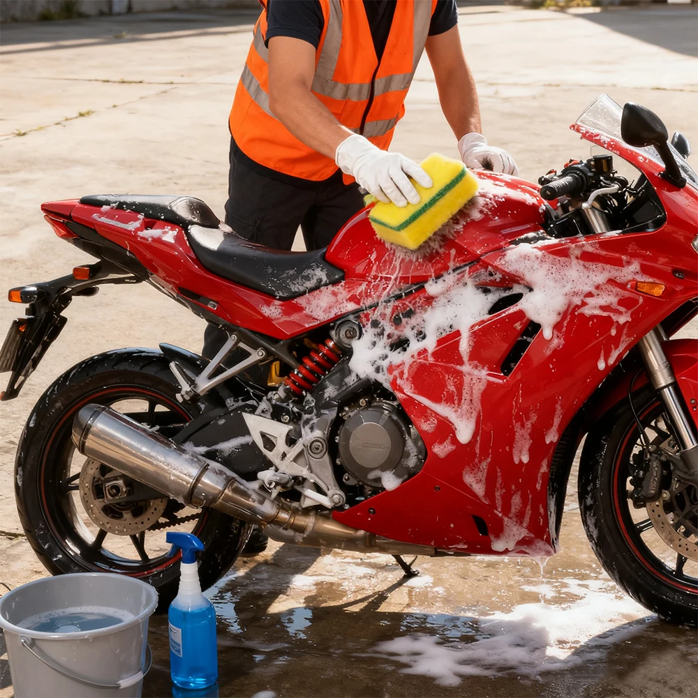 50/100 قطعة إسفنجة تنظيف سحرية على الوجهين قابلة لإعادة الاستخدام إسفنجة سيارة خرقة أدوات تنظيف الدراجة النارية #2