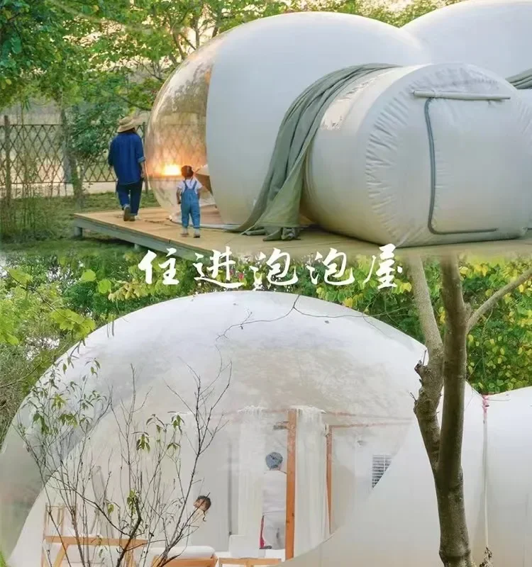 Hotel inflatable bubble house transparent air mold tent outdoor villa famous scenic spot starry sky sun room customization