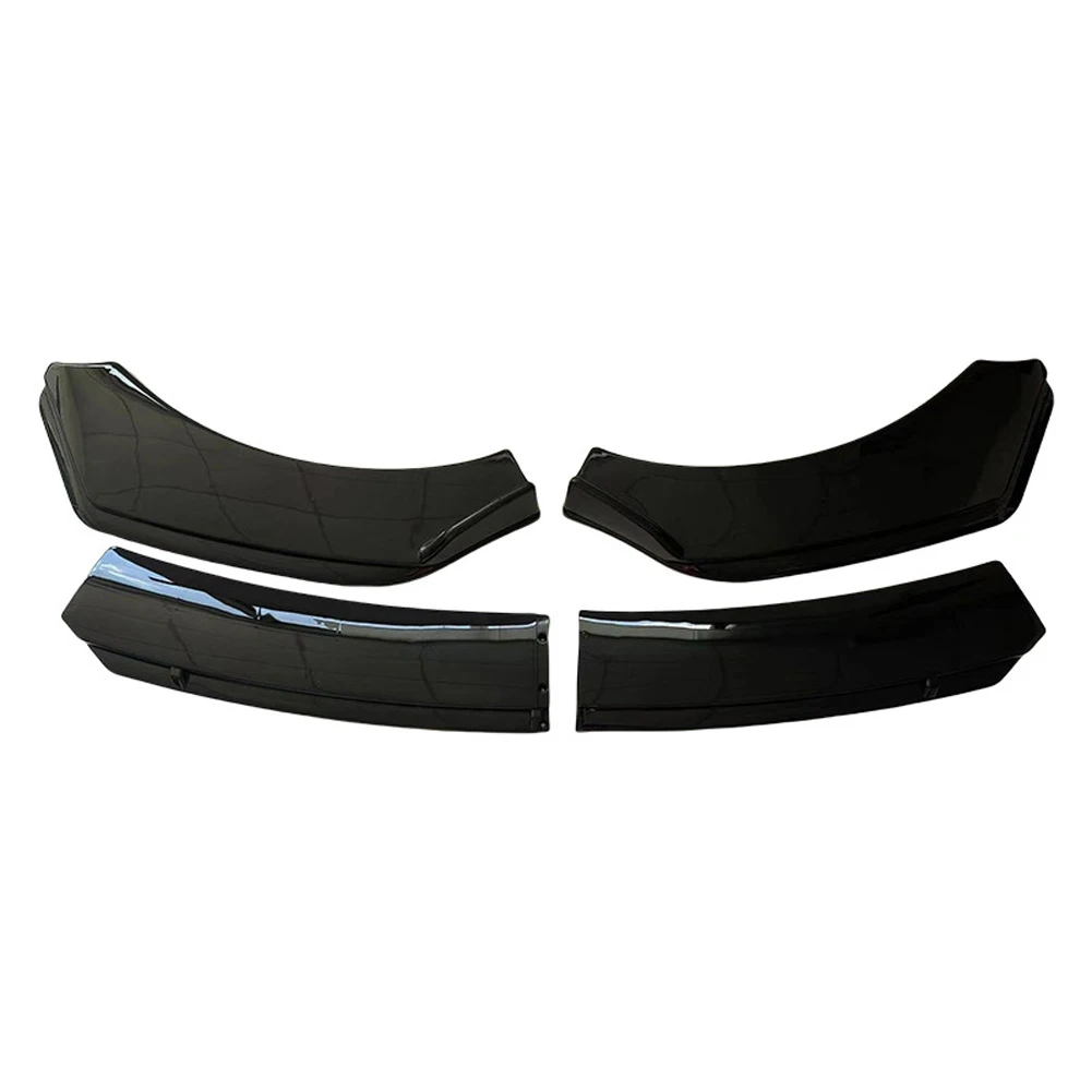 4 PCS Universal Car Front Bumper Lip Spoiler 4-Stage Front Bumper Fixed Front Lip Chin Splitter Front Body Shovel For Most Cars