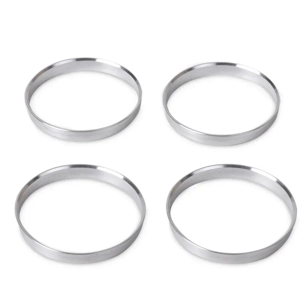 

4Pcs/Set Automotive Car Aluminum Alloy Wheel Hub Centric Rings Center Hubrings Bore 73.1mm 56.1mm Silver Hub Centric Rings
