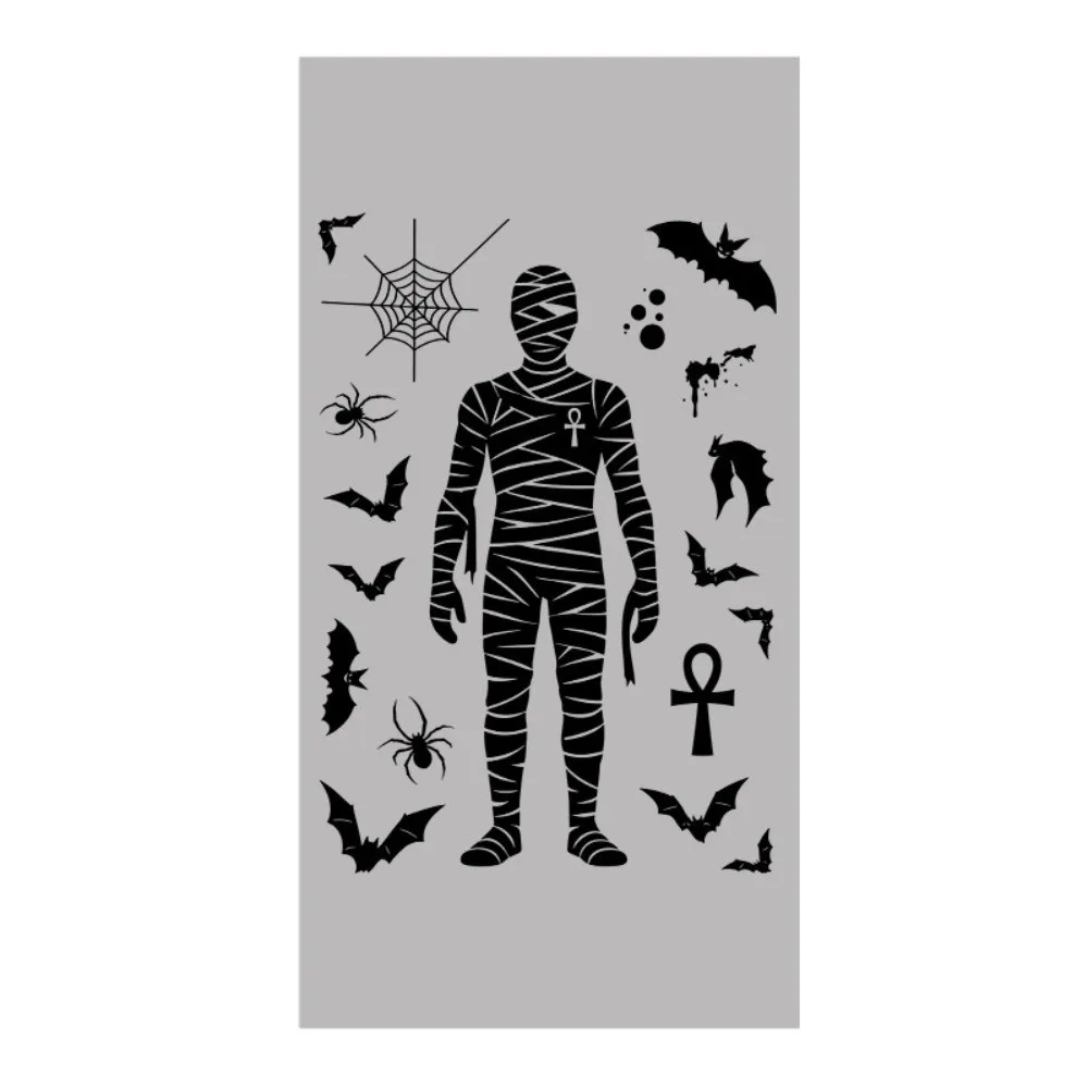 Waterproof Halloween Static Cling Decal DIY Exquisite Bloodstained Handprint Window Sticker Festive Atmosphere
