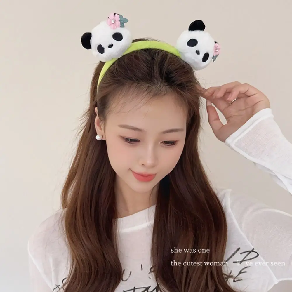 

Fashion Chinese Style Panda Headband Cute Hairbands Cartoon Hair Band Headpiece Hair Accessories Plush Doll Hair Hoop Daily