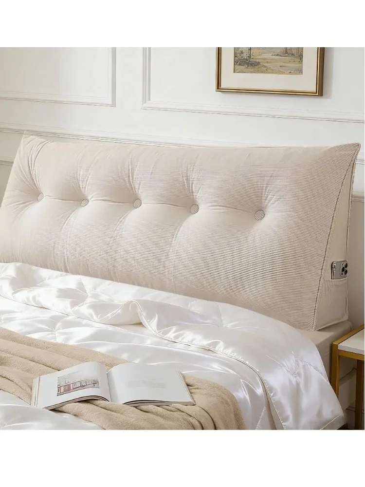 Keilförmiges Kopfteil-Kissen für Bett und Sofa, Dreieckiges Keilkissen, Gestreiftes Rückenstützkissen, Lendenwirbelstützkissen für Bett, Sofa und Sitzen