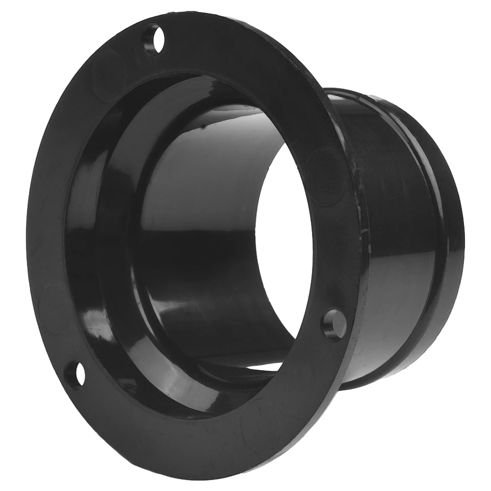ABS Straight Flange for Ventilation Duct Exhaust Pipe Systems Compatible with Standard Air Duct Pipes Wall Mounted Duct Fitting