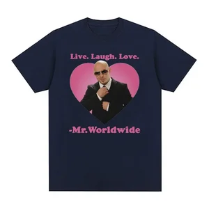 Live Lave Love Mr. Worldwide Pitbull T-Shirt Grafiken, Unisex Fashion Hip Hop, 1 großes T-Shirt 6 Hauptverkauf Pitbull -Shirt - №1