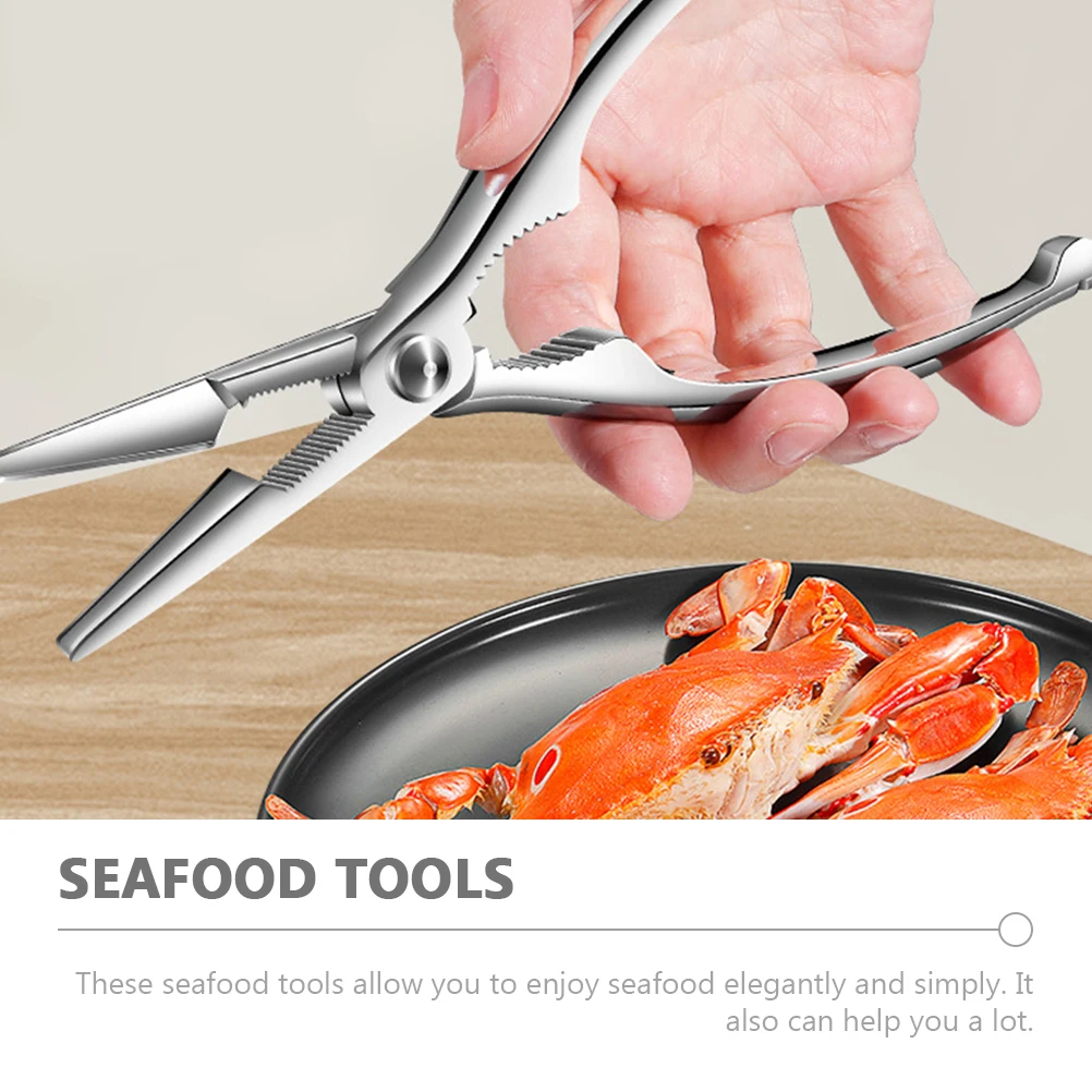 

1 set Crab Tools Kit Stainless Steel Seafood Eating Utensils Crab Forks Claws Crackers Kitchen Dining Portable Storage Reusable