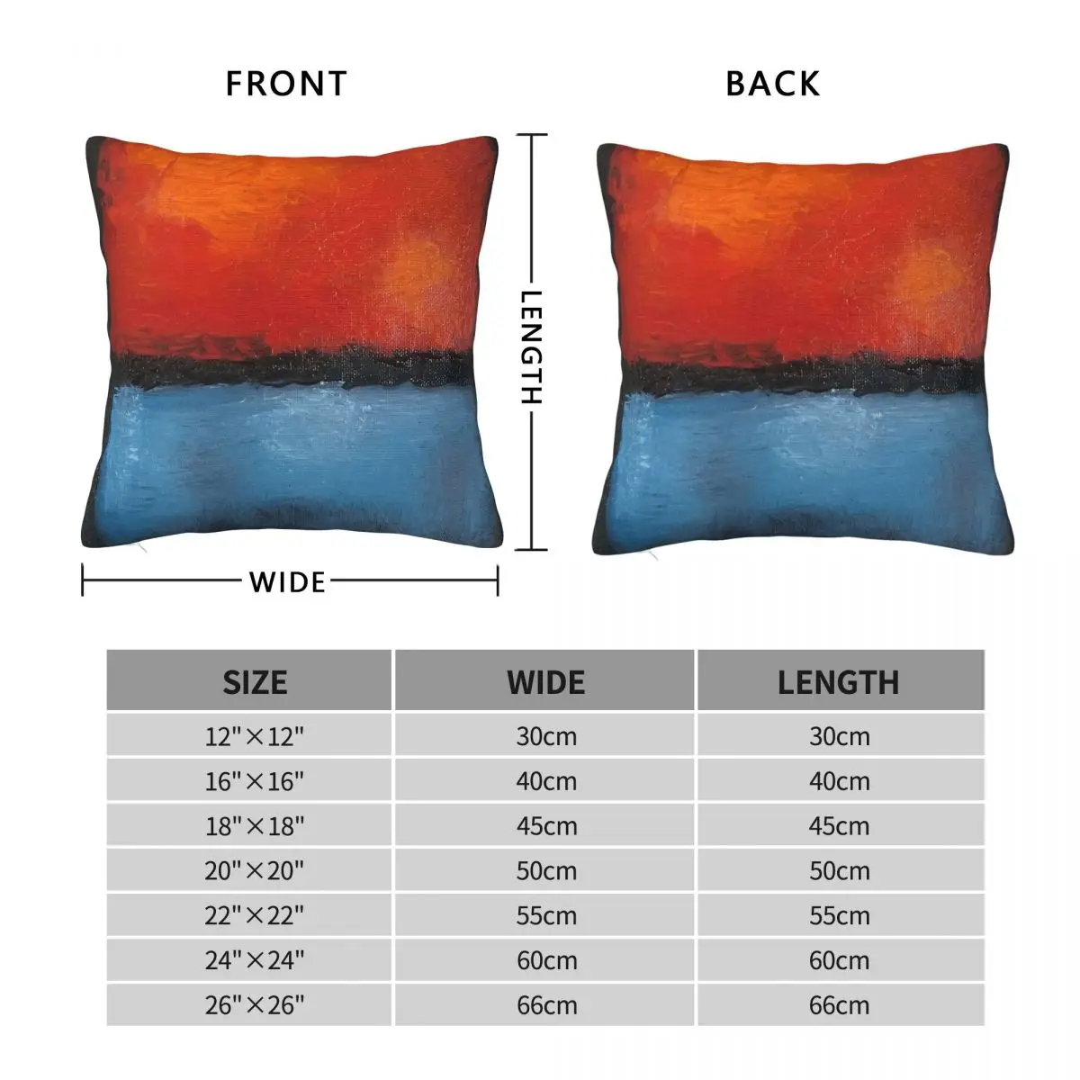Mark Rothko Expressionism Square Pillowcase Polyester Linen Velvet Printed Zip Decor Pillow Case Bed Cushion Cover