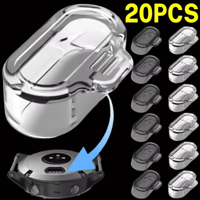 Transparent Dust Cover for Garmin Forerunner 955 945 255 Fenix 8 8X 7 Pro 7S 7X 6 6S 6X Soft TPU Dust Plug Clear Dust Cap Case