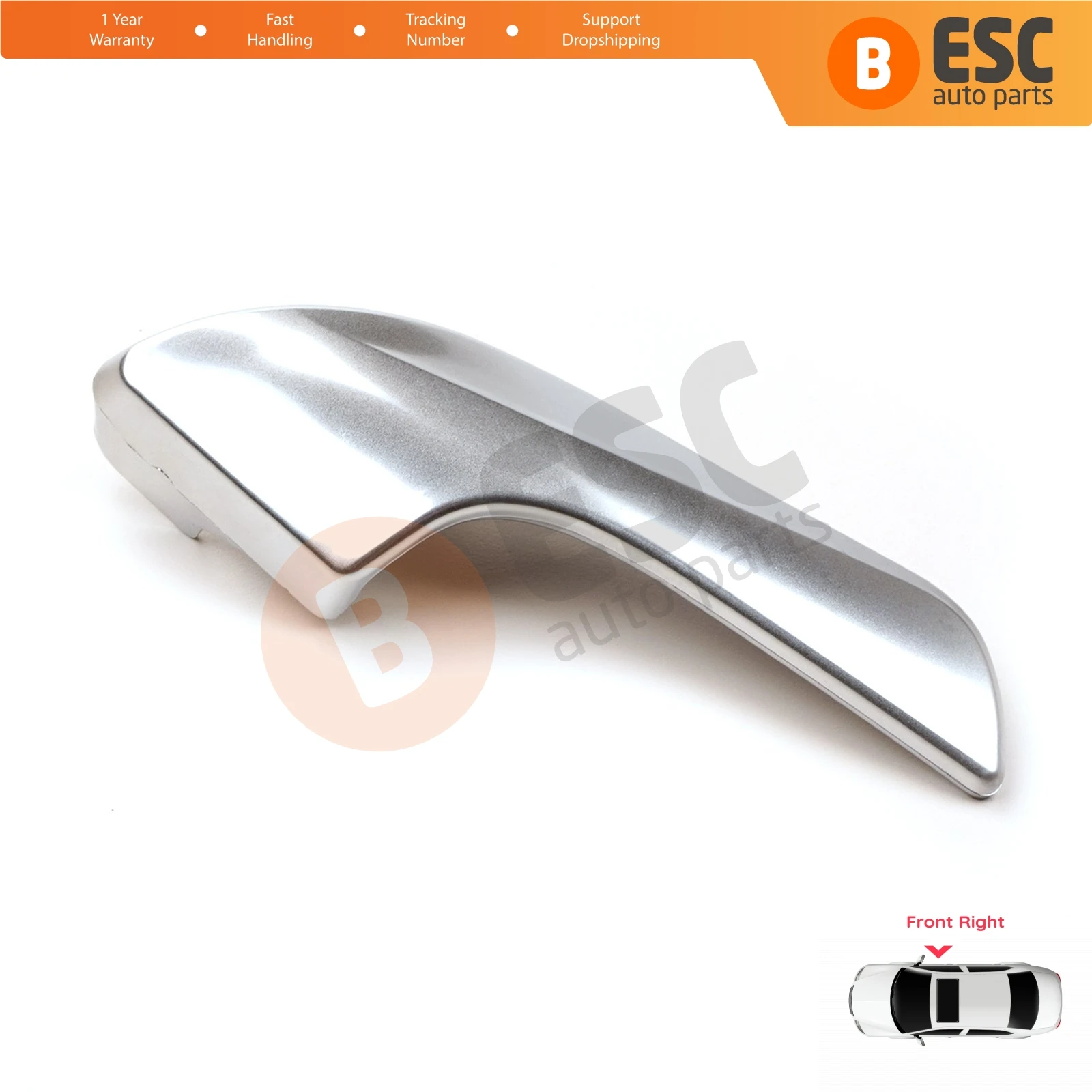 

EDP1028 Interior Inner Door Opener Handle Front Right Door Chrome Plated Matte Color 156092165 for Alfa Romeo Giulietta 940