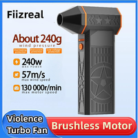 Fiizreal X50 Brushless Turbo Fan 240W High-Speed Portable 8000mAh Rechargeable 57m/s Typhoon Wind Type-C Charging Camping Fan