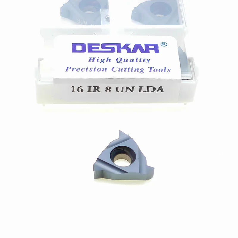 

DESKAR 16ER/16IR 14/18NPT 11/14/19BSPT 8/10/12/14/16/18/20UN LDA Carbide Threading Insert CNC Lathe Turning Tools