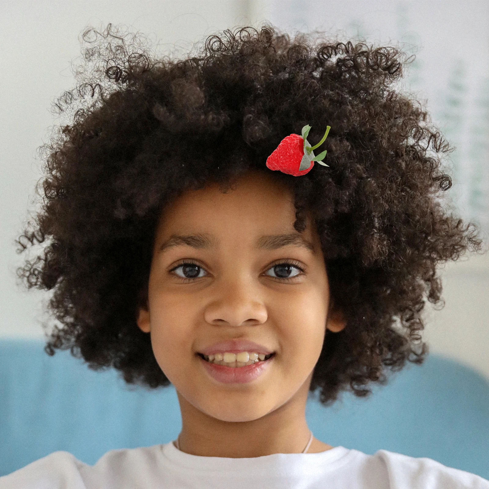 

Strawberry Hair Clip Realistic Durable Plastic Resin Small Fruit Hair Accessory for Women Girls Styling Barrette