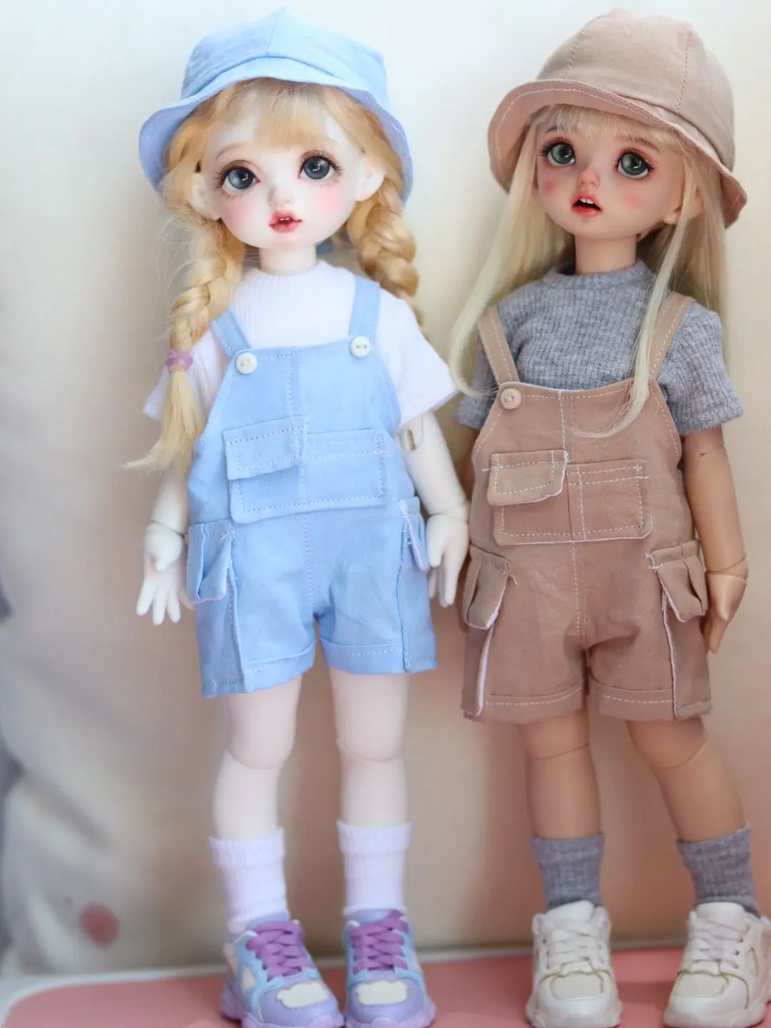 BJD doll clothes for 1/4 1/5 1/6 size bjd girl clothes cute bib doll  1/4 1/5 1/6 clothes suit doll accessories (4 points)