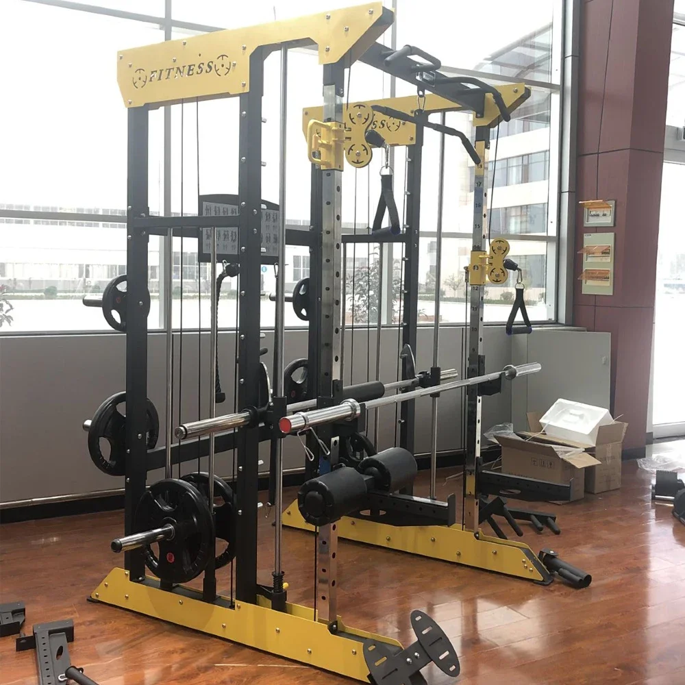 

zz Professional Gym Equipment Squat Rack Multi Functional Smith Machine With Power Cage