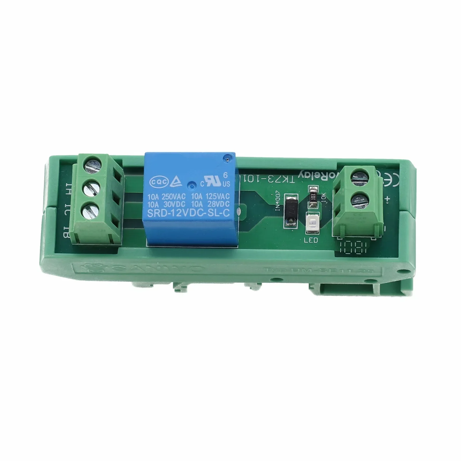 1pc Din Rail 1 Channel Relay Board 5/12/24V Relay  Interface Electromagnetic Relay NO&NC Relay Module For Electrical Engineering