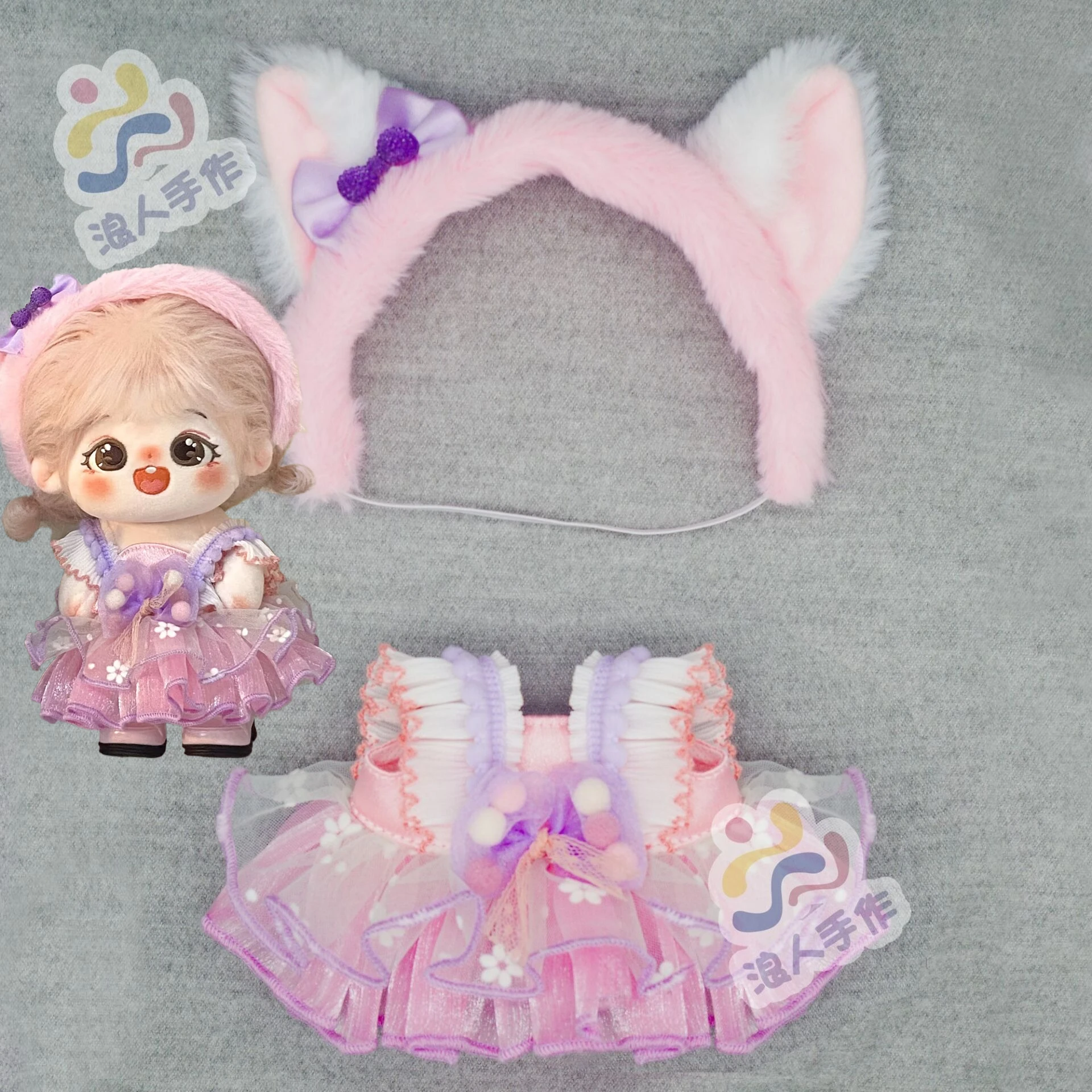 

Хлопковая одежда для кукол 20 см, одежда для кукол принцессы, можно носить в пределах обхват груди 23 см.