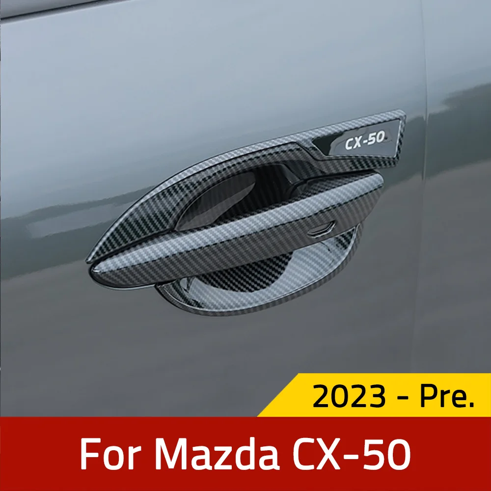 

Car Exterior Door Handles Bowl Cover Garnish Sticker Protective Trim Strips Styling for Mazda CX-50 CX50 2023 2024