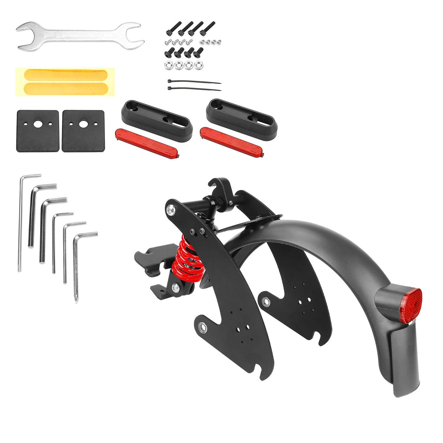 

Upgraded Rear Shock Absorber Kit Rear Suspension Mudguard Tail Light Parts For Ninebot Max G30 G30LP/G30D/G30E Electric Scooter