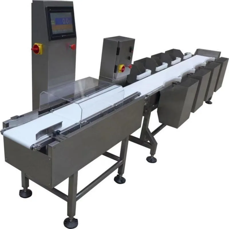 Food factory aquatic product grading scale, belt chain automatic conveyor, weight weighing