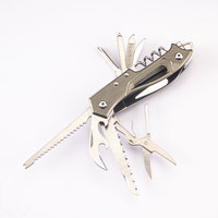 12-in-1 Multi-function Pocket Knife Portable Outdoor Tool with Mini Bottle Opener and Folding Scissors Perfect for Daily Use