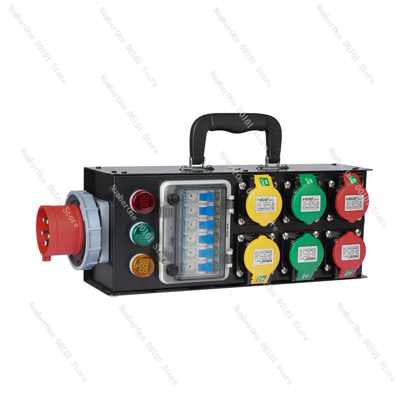 

6-way stage LED power supply through box, 16A waterproof distribution box, 63A input 12-way portable control box