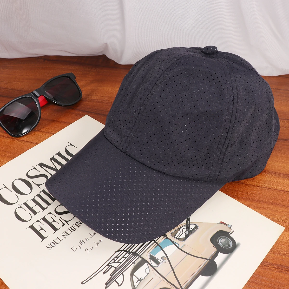 

Sun Hat Quick Dry Baseball Cap Male Peaked Breathable Adjustable Strap Lightweight Comfortable Outdoor Protection Solid Color