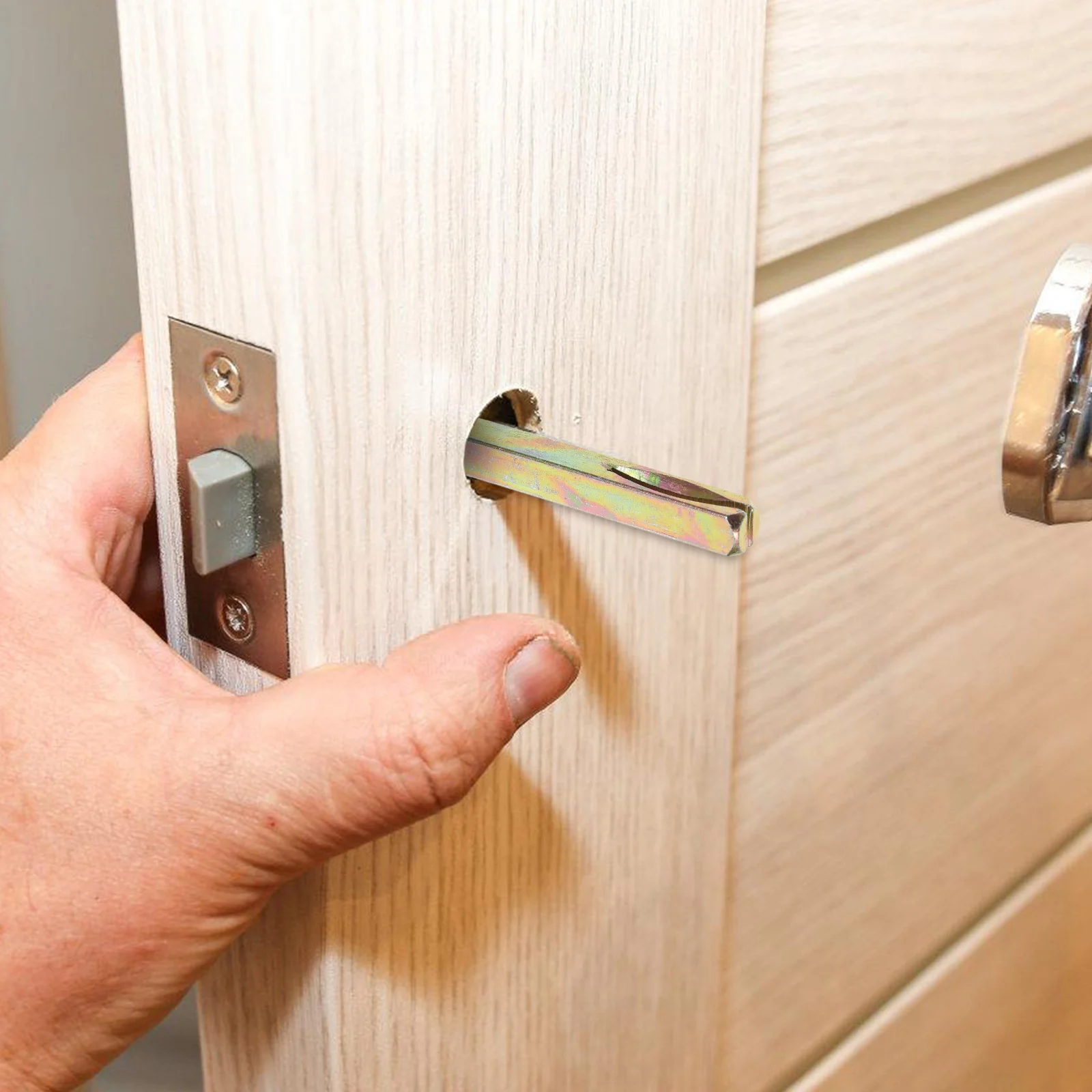 

4Pcs Fingerprint Lock Split Spindle Steel Door Handle Replacement Sturdy Square Shaft Spare Rod for Mechanical and Security Door