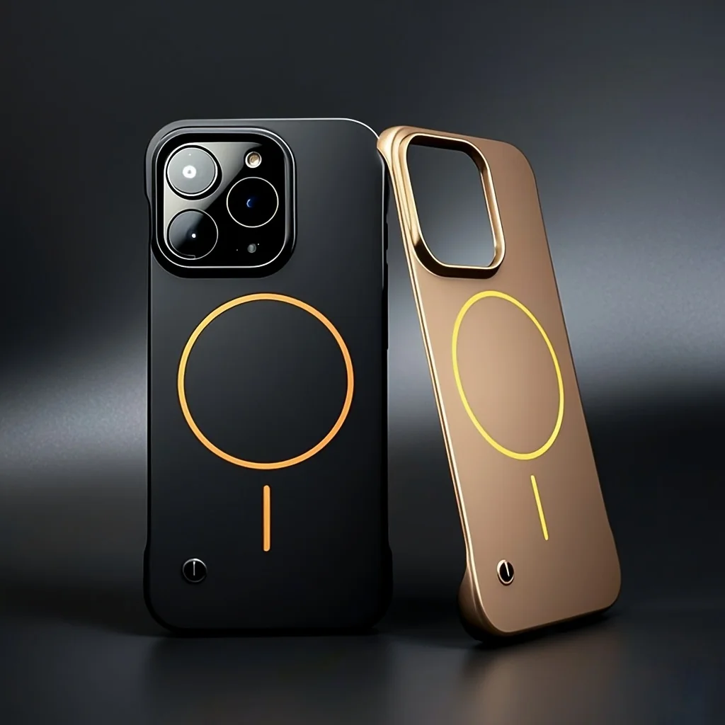 Custodia per telefono con ricarica wireless senza cornice ultrasottile opaca per iPhone 16 15 14 Plus 13 12 11 Pro Max Cover rigida antipolvere anticaduta