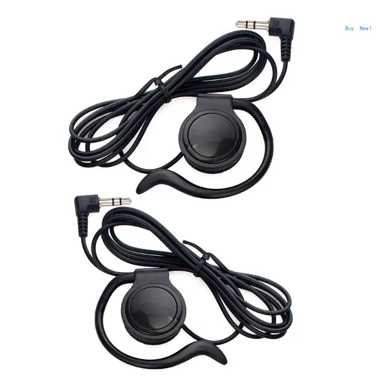 3.5mm Receive Listen Only Earpiece G-shape Security Headset with 3.5mm Jack for Radio Walkie Talkies Tour Guides System