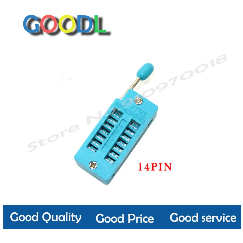 1pcs/lot 14 16 18 20 24 28 32 40 P Pin 2.54 MM Green DIP Universal ZIF IC Socket Test Solder Type IC lock seat zif socket