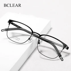 BCLEAR Men Women Classic Glasses Optical Frame Luxury Ultralight Prescription Quality Full Rim Optical Eyewear Titanium Fashion