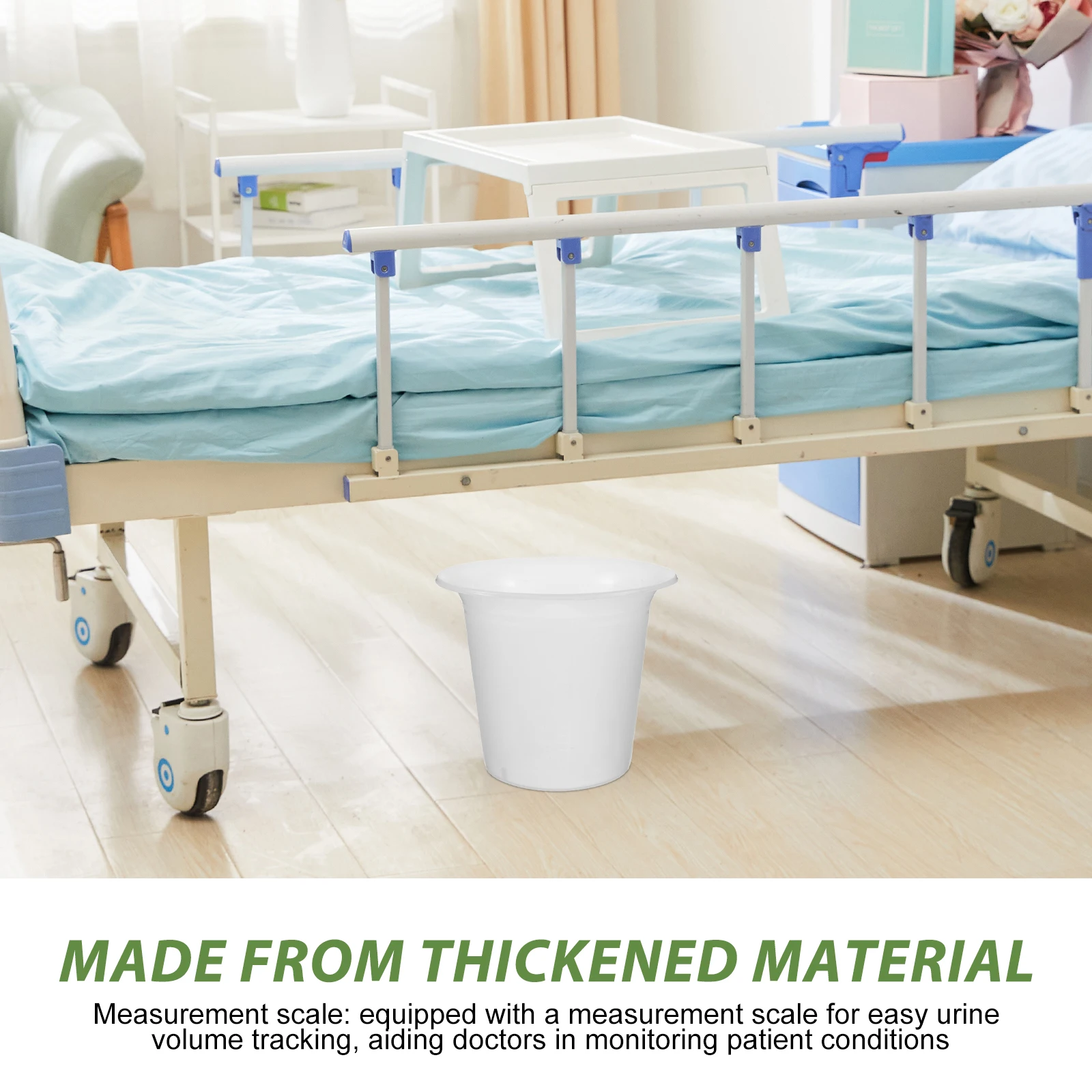 

Portable Chamber Pot With Measurement Scale Thickened Urine Bottle For Elderly Bedside Use Frosted Potty Tank Home Nursing