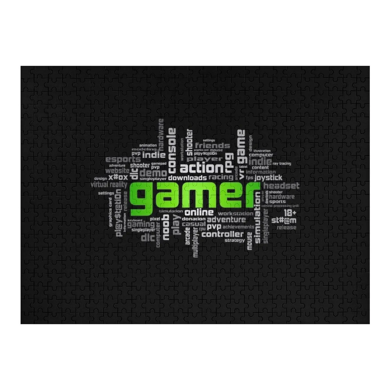 

Gamer Theme XBVersion Jigsaw Puzzle Custom Name Child Toy With Photo Puzzle