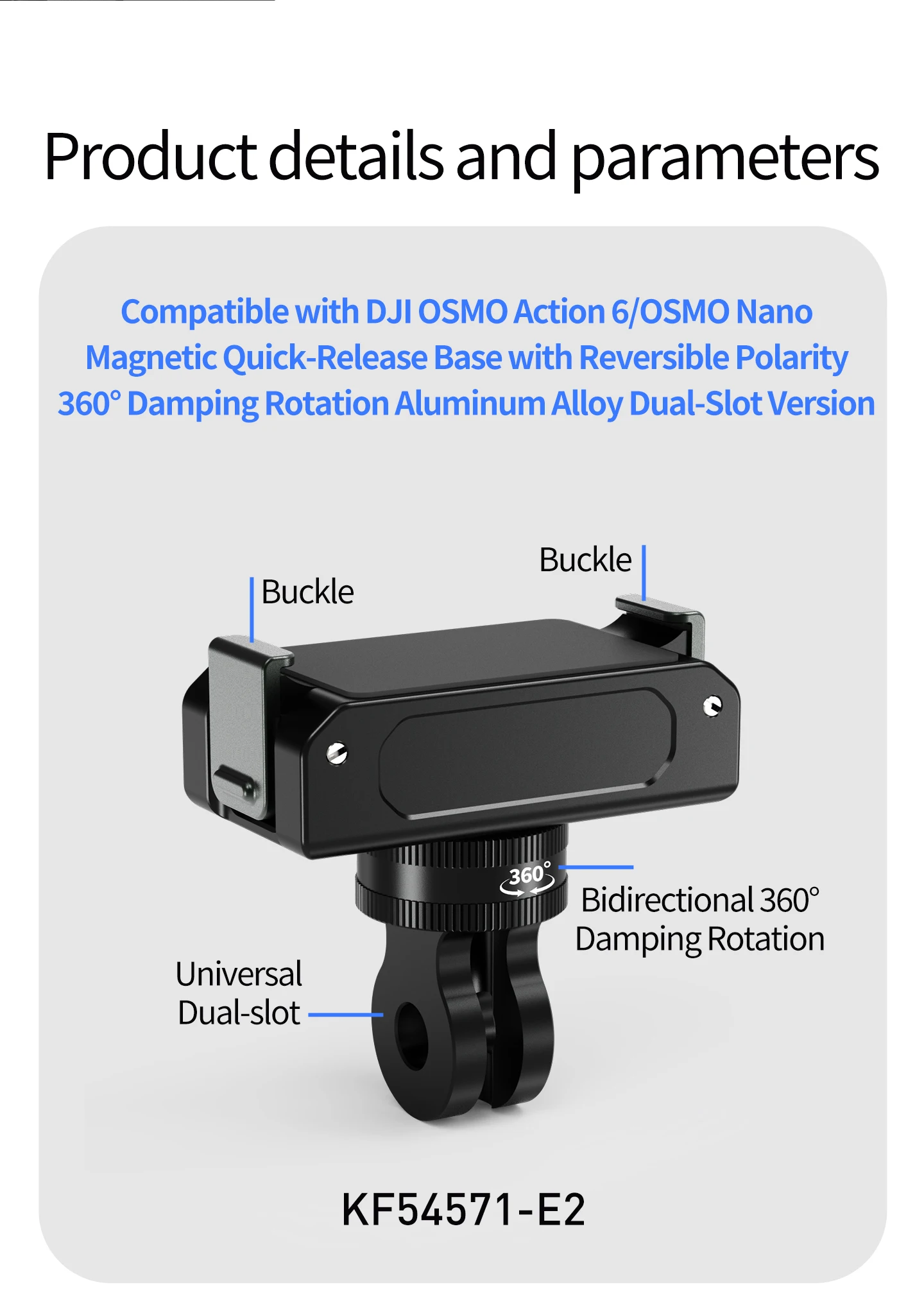 360 drehbarer Stativadapter, magnetische Halterung für DJI Osmo Nano Action 6, Kamera, POV, Vlog, Selfie-Stick, Helm, Schnellwechselhalterung – Detail 31