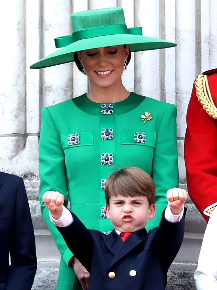 Imagem -04 - Mulheres Kate e Princess Sobretudo Blusão Preto Verde Botão Elegante Doce Escritório Luxo Cavalheira