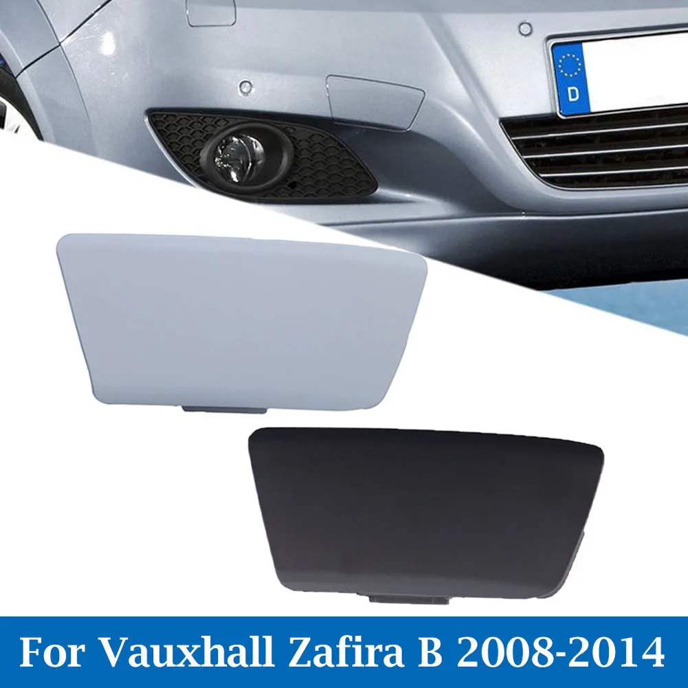 1x Tampa de plástico ABS para olho de reboque do para-choque dianteiro do carro 1405238, adequada para Vauxhall Zafira B/Opel Zafira B 2008-2014, cinza/preto