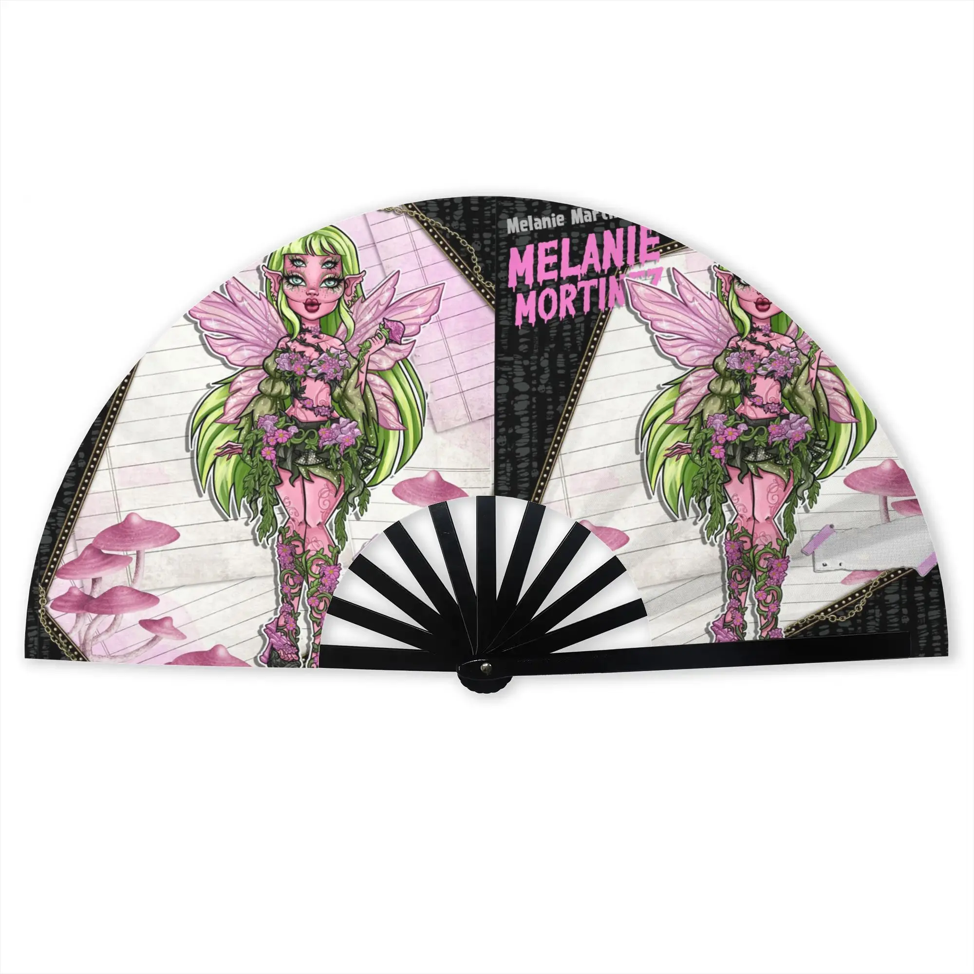 Martinez Melanie Traditional Folding Fan Oriental Art  High-Quality Polyester Fans Gift  Exquisite Decorative Hand Fan