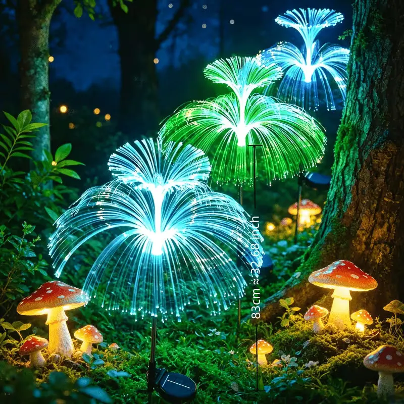 Solar Lawn Light Outdoor Waterproof IP65 Double Layer Jellyfish Starry Light Solar Landscape Light 7 Colorful Garden Decoration