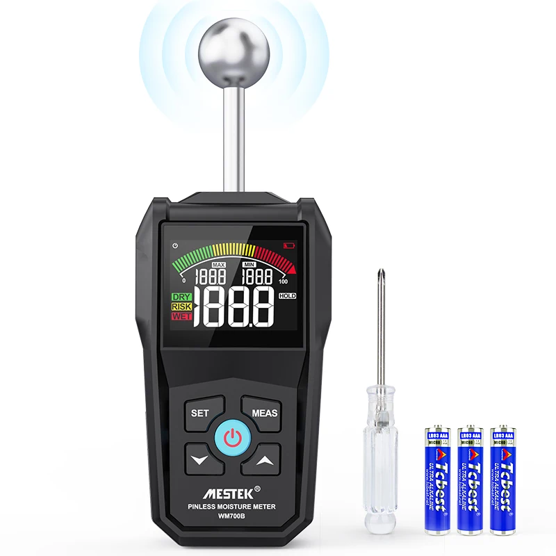 

Digital Spherical Moisture Tester Multifunctional LCD Display Wood Concrete Non-invasive Moisture Tester Humidity Tester