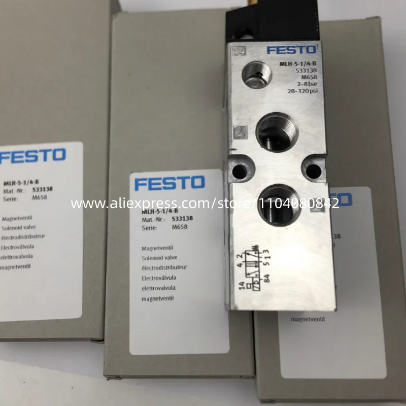 

Новый оригинальный клапан Festo 533138-MLH-5-1/4-B 533137-MLH-5-1/8-B