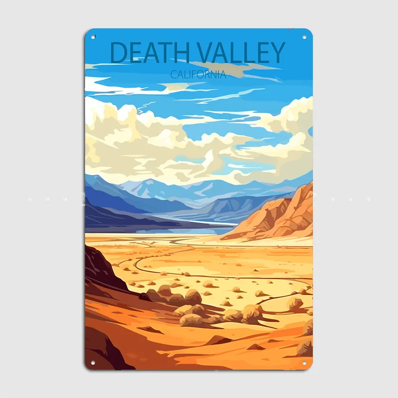 Death Valley California Travel Poster Metal Sign Life Wall Custom Bedroom Indoor Home Wall Decor Posters Room Decoration