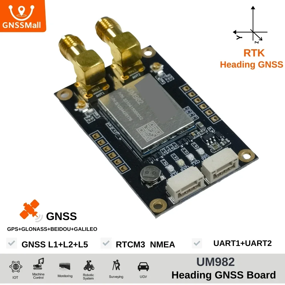 UM982 heading GNSS module Board RTK UGV UAV GPS module full-frequency centimeter-level low-power TOPGNSS