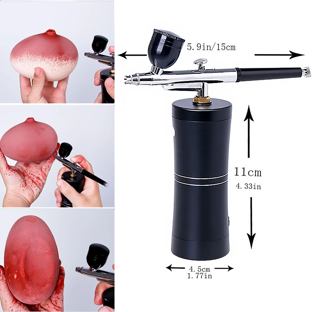 Pottery portable spray gun stainless steel spray pot glaze tool with air pump paint spray gun ceramic glazing blowing glaze set