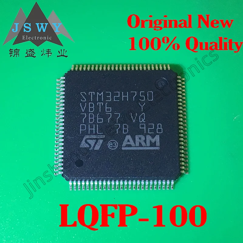 

(1-50PCS) STM32H750VBT6 ARM Cortex-M7 32-bit microcontroller IC, 128KB flash, 1MB RAM, LQFP-100 package New original In stock Fa