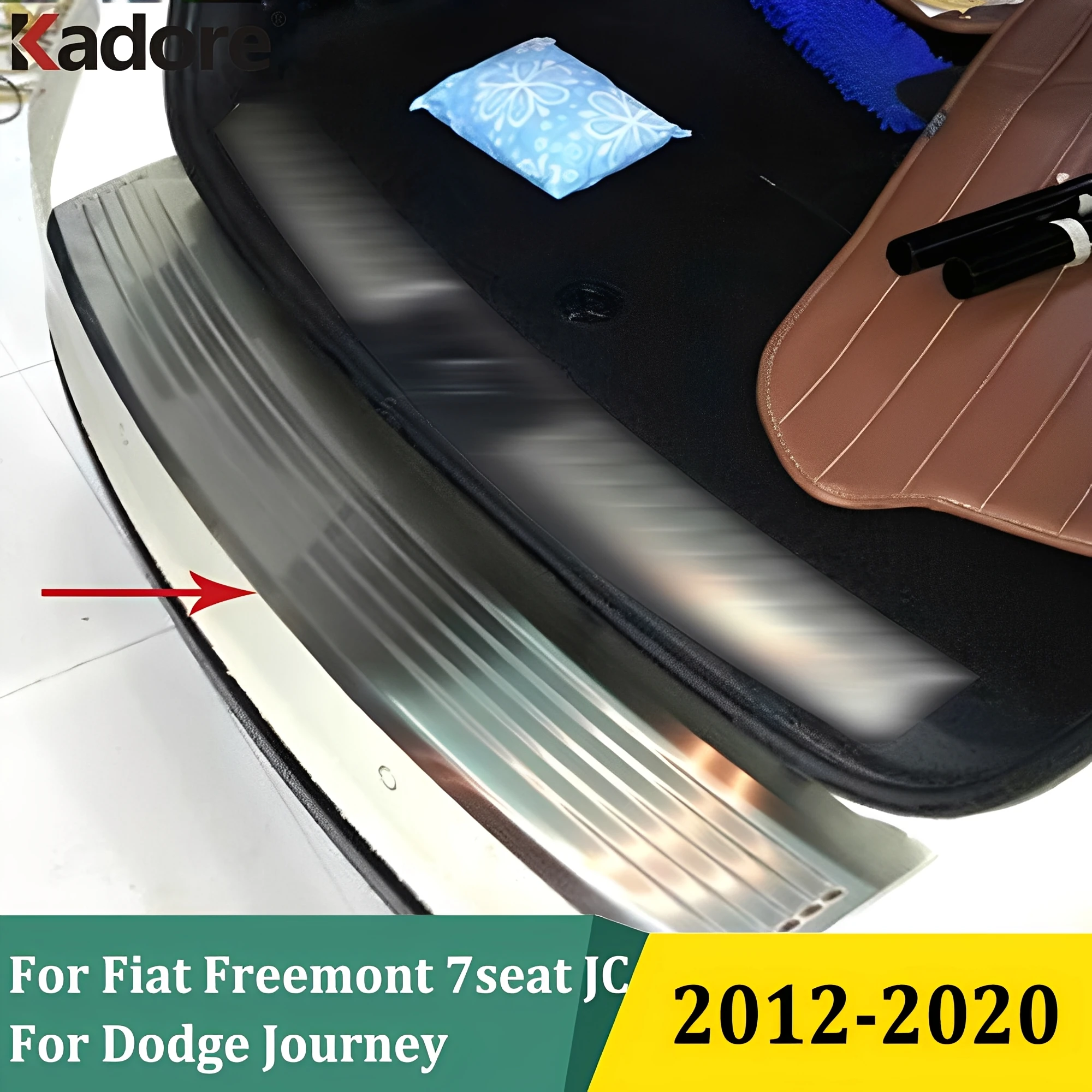 

Для Dodge Journey для Fiat Freemont 7seat JC 2012-2020, защита заднего бампера из нержавеющей стали, защитная крышка, порог багажника, стример