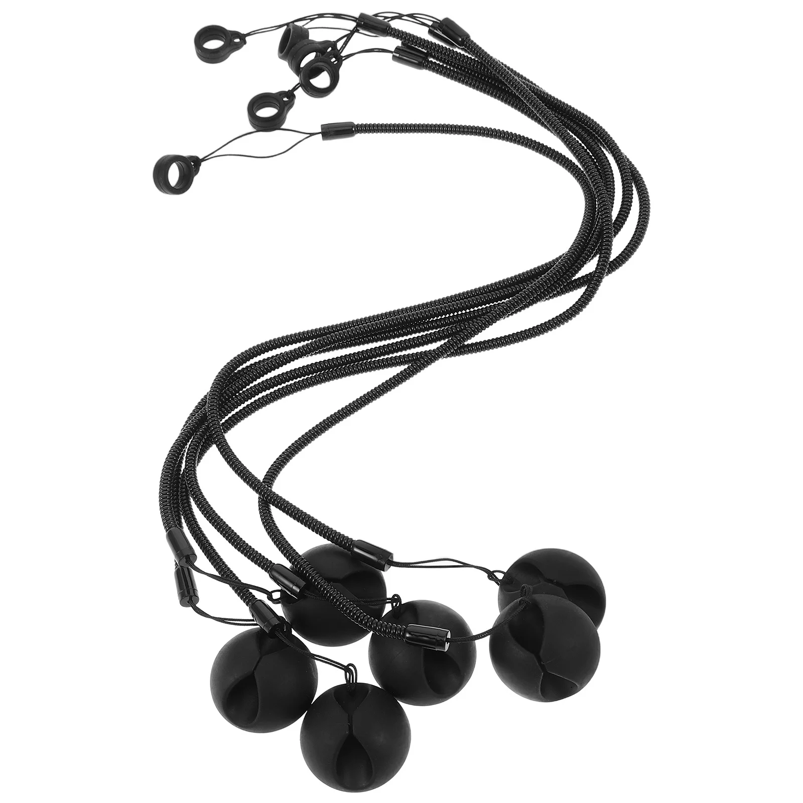 

6Pcs Retractable Pen Leash 17 Spring Anti-Lose Tether 8mm Ring Silicone Base for Secure Stylus Management Pen Leash